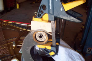 Repairing chipped legs.